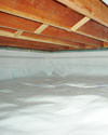 a moisture barrier installed on the walls and floors of a crawl space in Berkeley