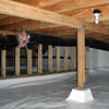 A bright, clean, sealed crawl space in San Rafael.