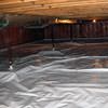 A sealed crawl space with support posts showing in Santa Rosa.