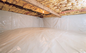 Encapsulated Crawl Space with Vapor Barrier and Crawl Space Vent Covers in Daly City