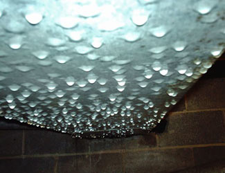 a flooded basement floor in a Concord home