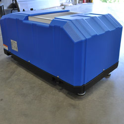 A self-draining crawl space dehumidifier connected to a sump pump system in Richmond