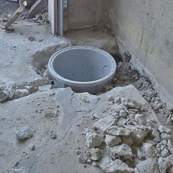 Placing a sump pit in a Concord home